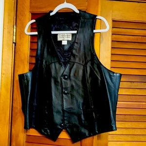 Mens leather vest